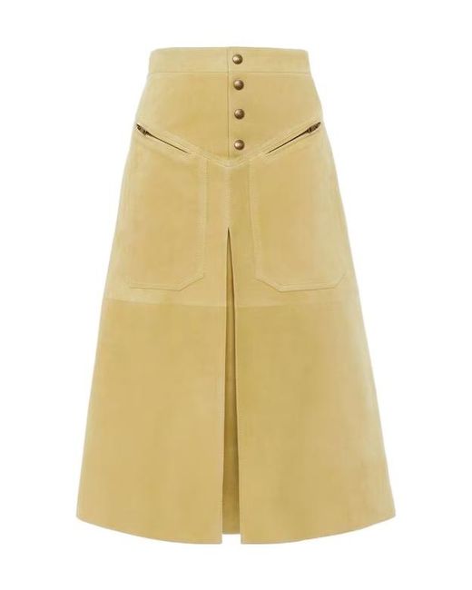Chloé Yellow Knee-Length Skirt
