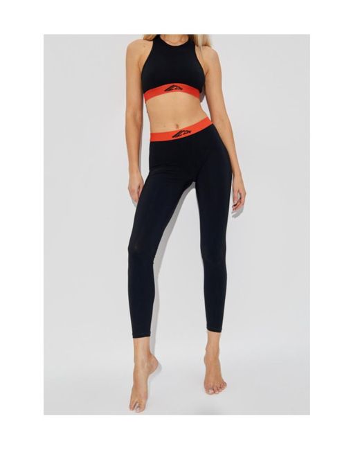 DSquared² Blue Logo-Waistband Leggings
