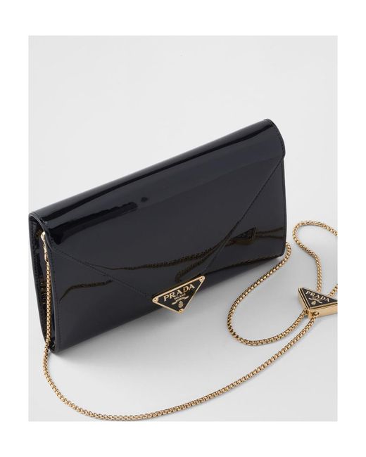 Prada Black Chain-Linked Clutch Bag