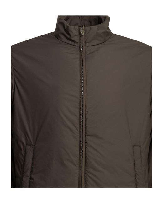 Herno Green Stand-Up Collar Zip-Up Jacket for men