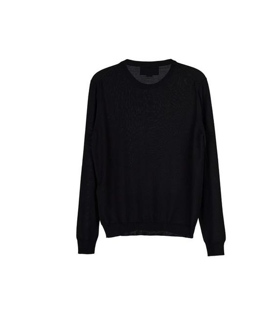 Gucci Black Embroidered-Logo Crew-Neck Jumper