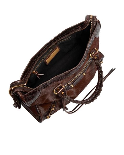Balenciaga Brown Classic Studded Tote Bag