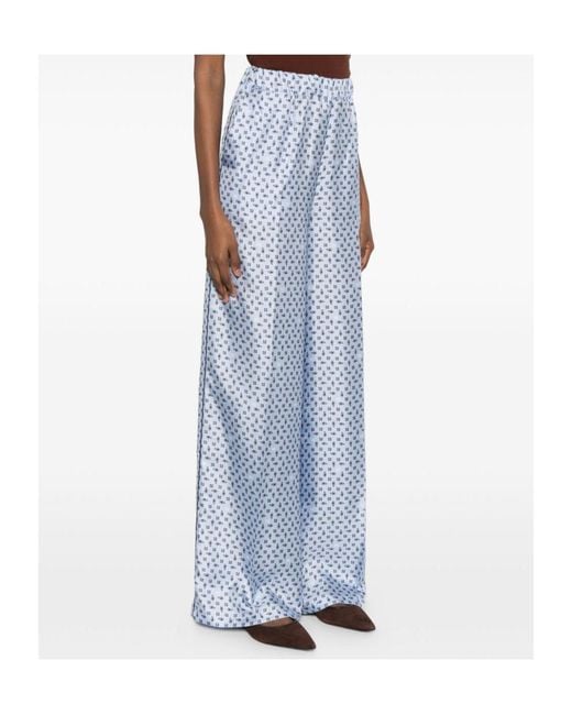 Max Mara Blue X E. Marinella Printed Trousers