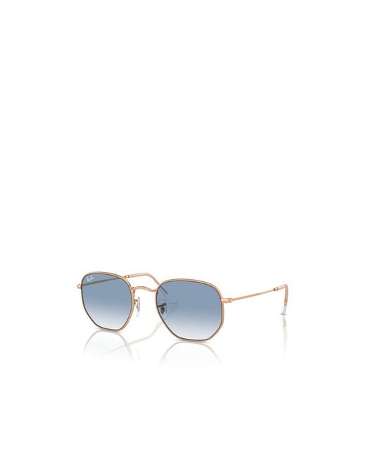 Ray-Ban Blue Hexagonal Sunglasses for men