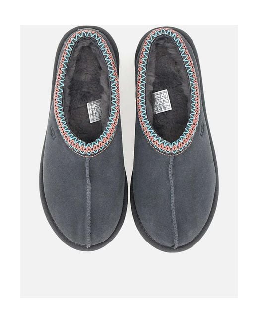 Ugg Gray Tasman Logo Embossed Slippers
