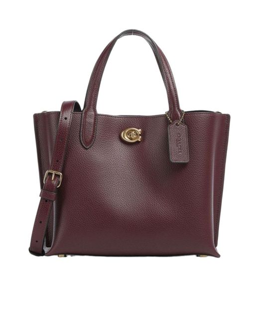 COACH Purple Willow 25 Tote Bag