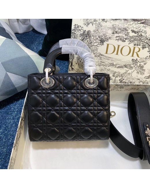 Dior Black Medium Lady Bag