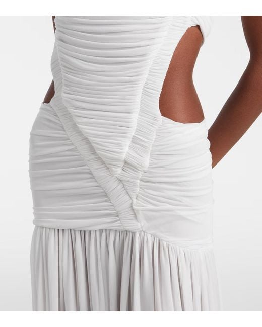 Christopher Esber White Pleated Slip Dress