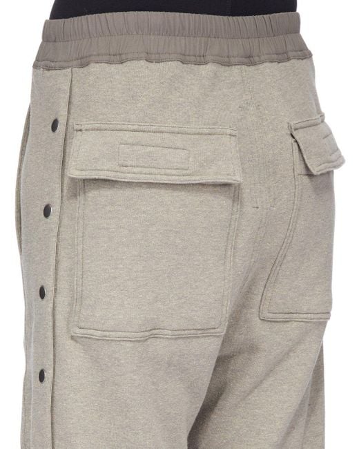 Rick Owens Gray Drawstring Wide-Leg Pants