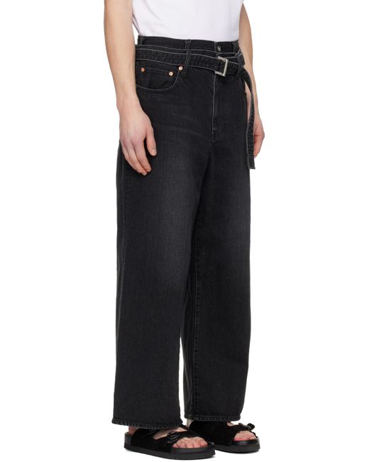 Sacai Black Belted Denim for men