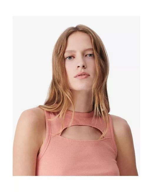 IRO Pink Pina Cut-Out Tank Top