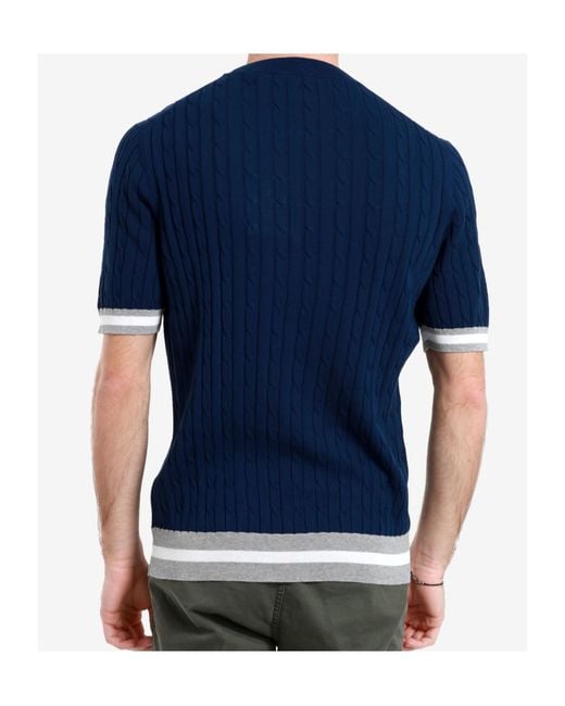 Gran Sasso Blue Short-Sleeved Sweater for men