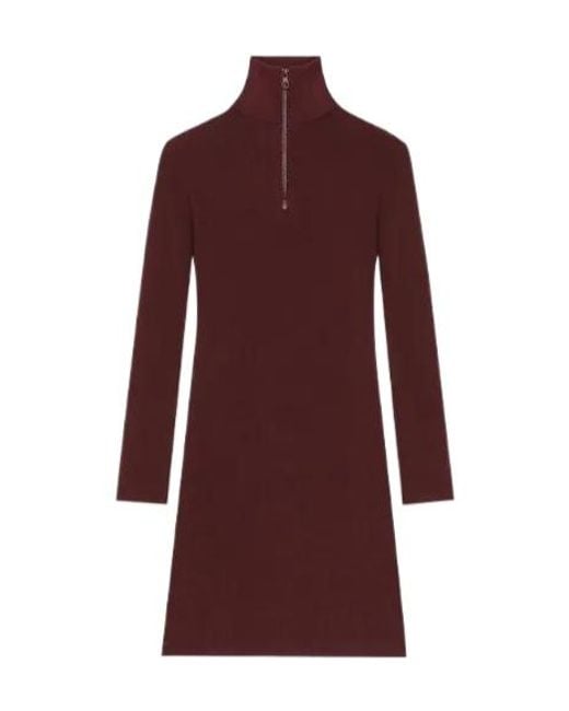 Courreges Red Zipper-Front Dress