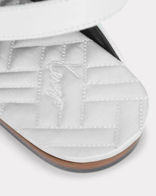 KENZO White Slingback Flat Shoes