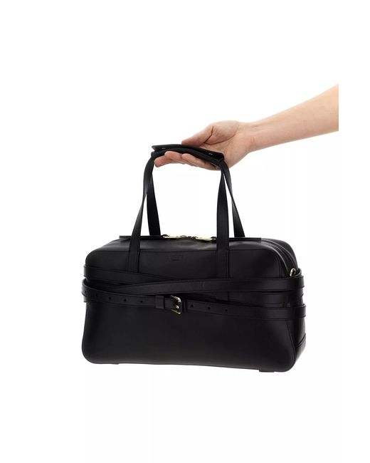 Moschino Black Tie Me Top Handle Bag