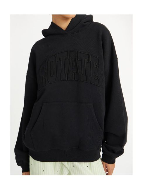 ROTATE BIRGER CHRISTENSEN Black Sunday Washed Heavy Hoodie
