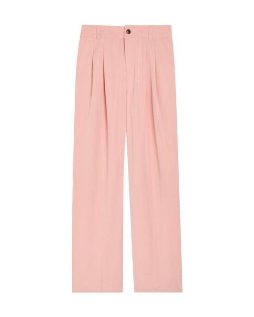Varley Pink Comfortable High-Waisted Trousers