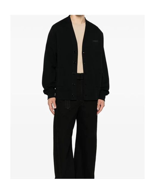 Givenchy Black Logo-Patch Cardigan for men