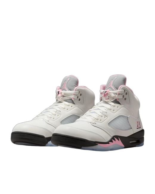 Nike Gray Air Jordan 5 Retro Lace-Up Sneakers for men
