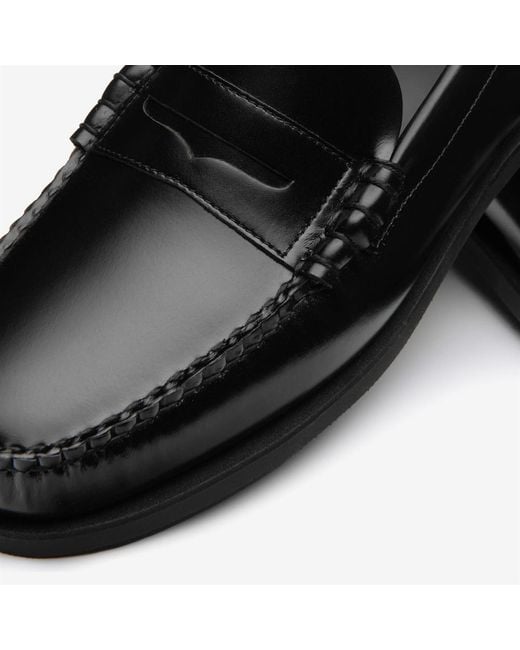 Sebago Black Dan Po Lt Leather Loafers for men