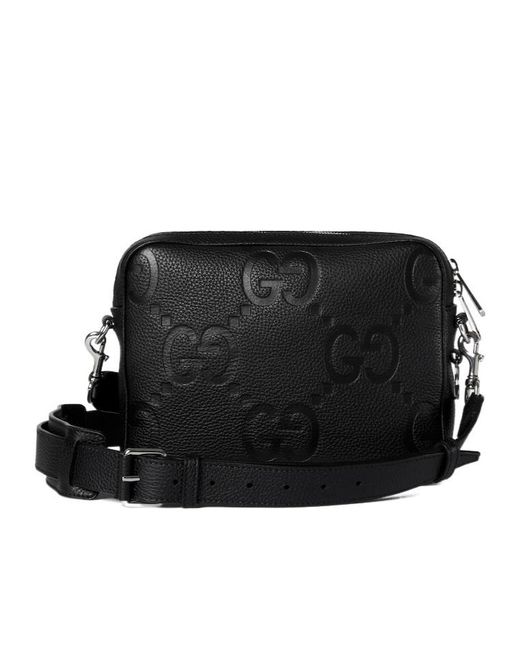 Gucci Black Jumbo Gg Small Crossbody Bag for men