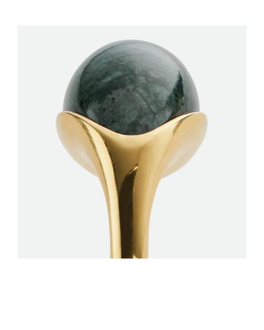 Bottega Veneta Green Large Drop Marble Ring