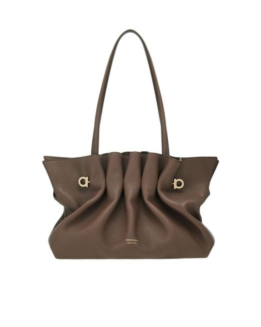 Ferragamo Brown Soft Hand Bag