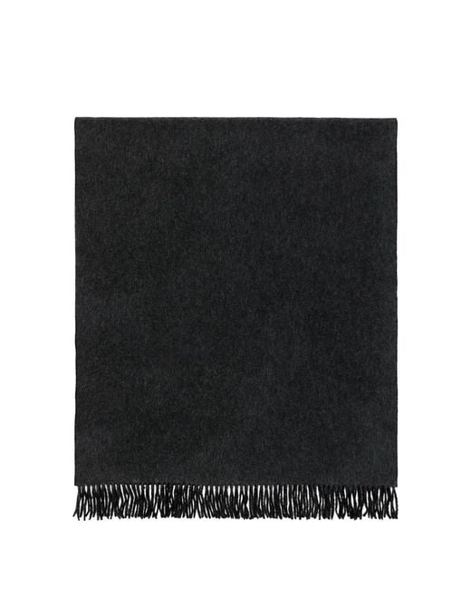 Weekend by Maxmara Black Logo Tassel Scarf