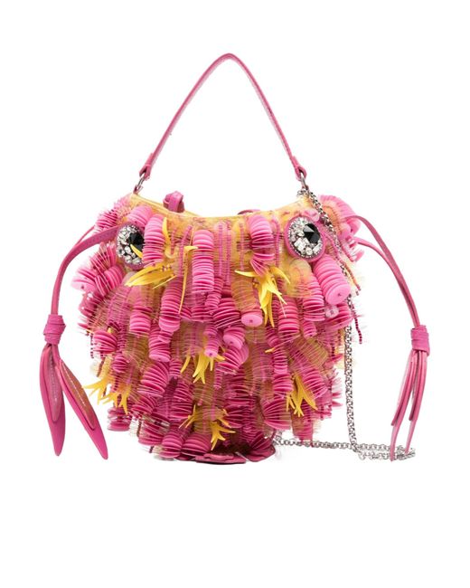 Anya Hindmarch Pink Patterned Tote Bag