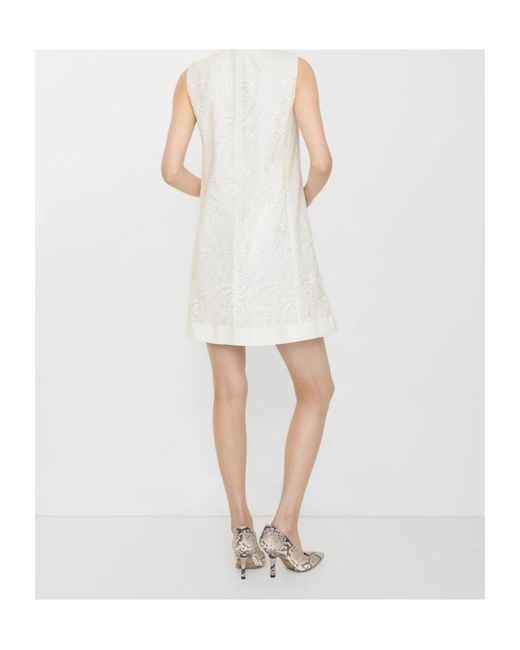 Burberry White Paisley Lace Shift Dress