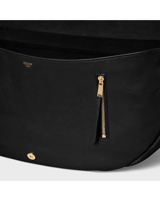 Céline Black Halfmoon Soft Triomphe Bag