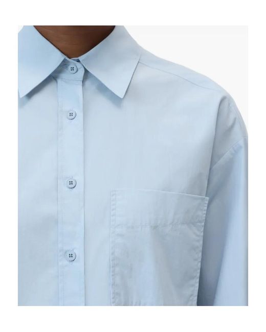 Closed Blue Embroidered Oversized Shirt
