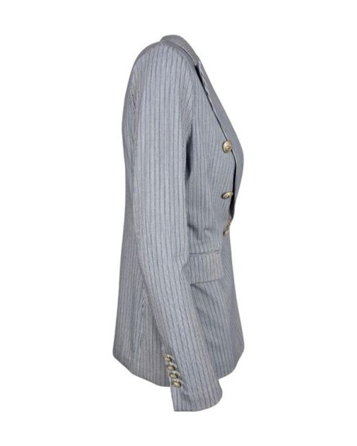 Circolo 1901 Blue Double-Breasted Suit Jacket
