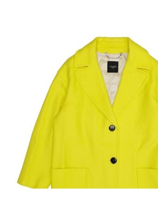 Weekend by Maxmara Yellow Single-Breasted Coat