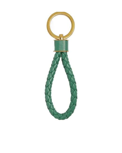 Bottega Veneta Green Weave A Key Chain
