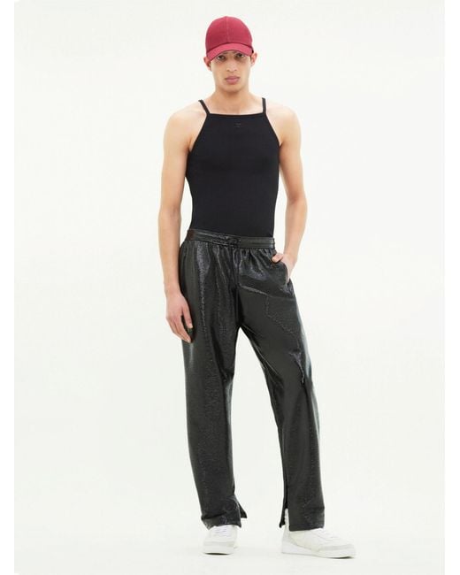 Courreges Black Elastic Waist Casual Pants