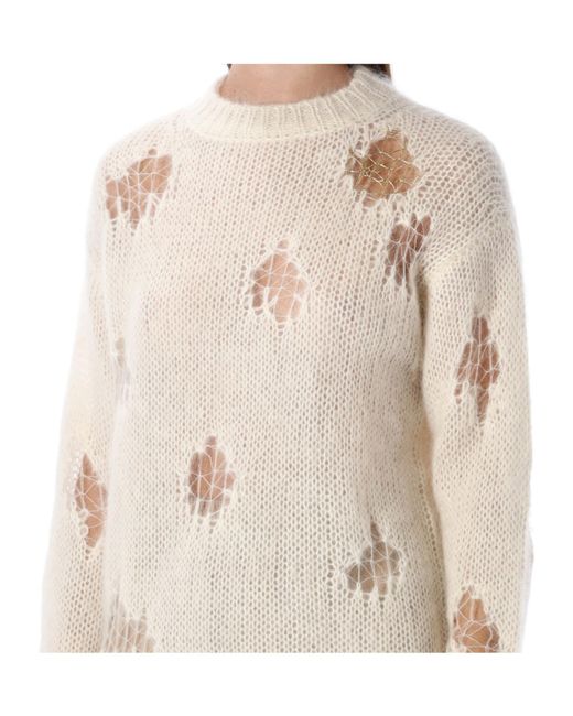 Fabiana Filippi Natural Crew Neck Sweater