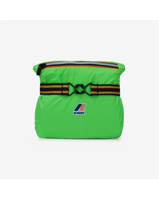 K-Way Green Logo-Print Hooded Jacket for men