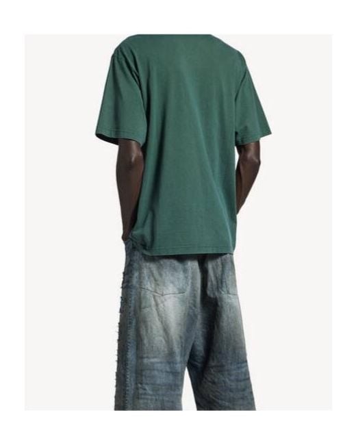 Balenciaga Green Laurel Classic Medium Fi T-Shirt for men