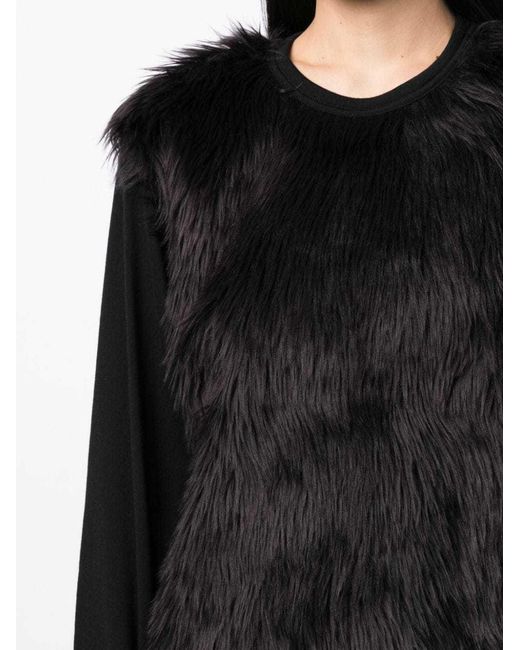 Comme des Garçons Black T-Shirt With Round Neck And Long Sleeves