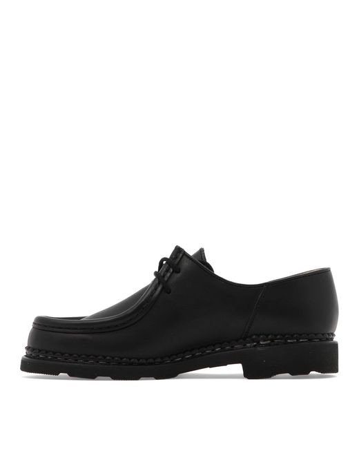 Paraboot Black Lace-Up Moccasins