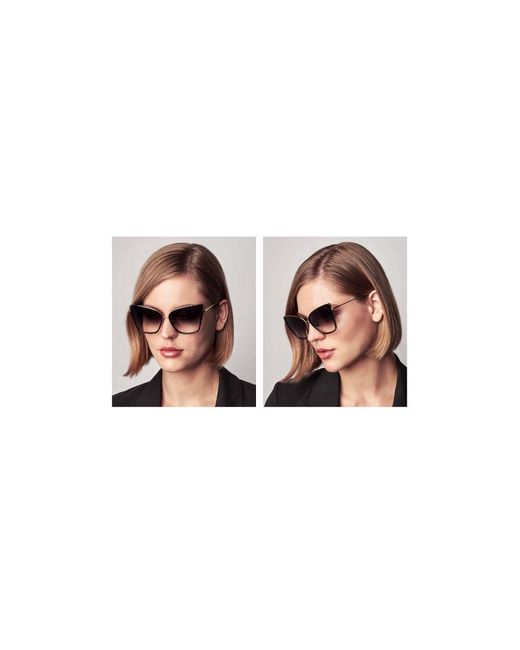 Dita Eyewear Metallic Geometric Frame Sunglasses