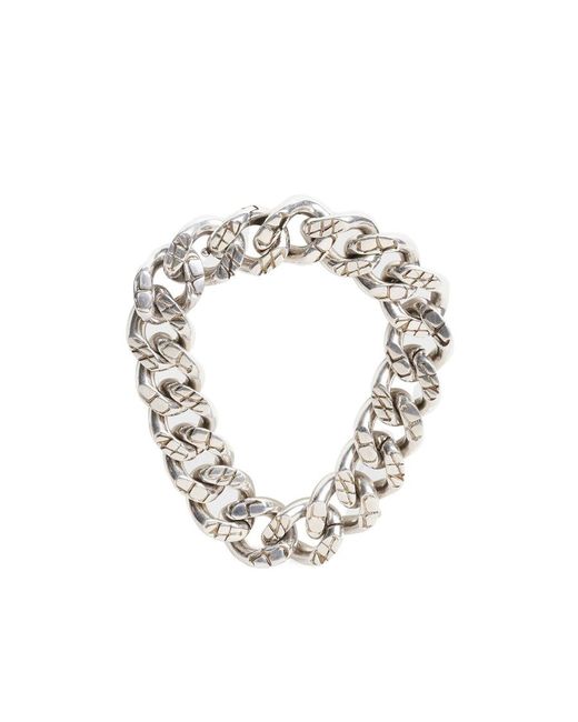 Céline Metallic Eline Animals Vintage Rhodium Plated Brass Bracelet