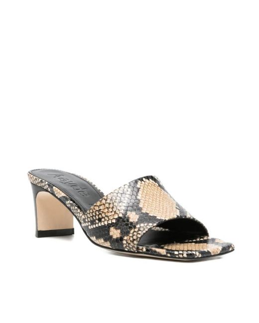 Aeyde Multicolor Square-Toe High-Heeled Sandals