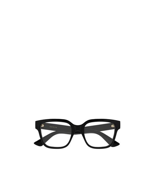 Gucci White Rectangle Eyeglasses