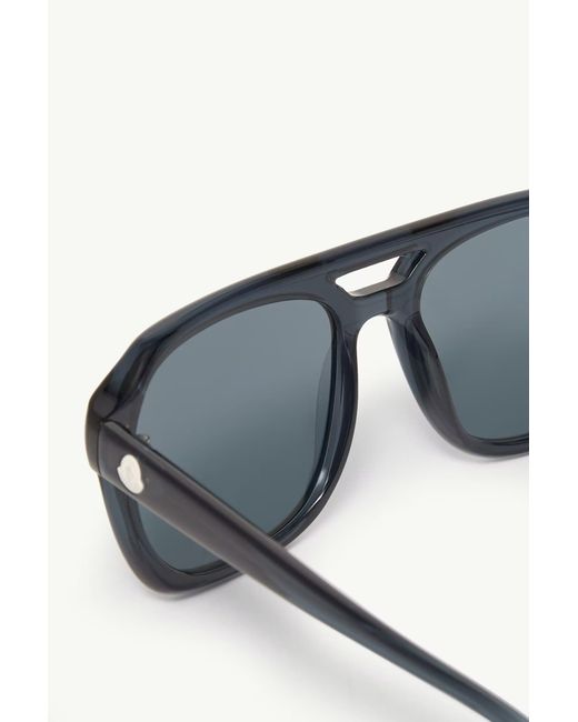 Moncler Blue Vantos Rectangular Sunglasses for men