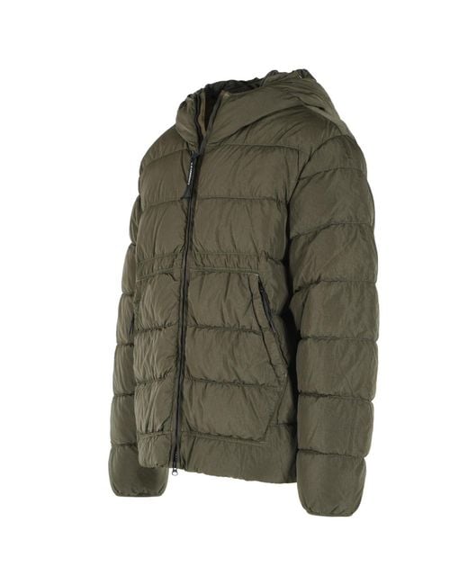 C P Company Green Quilted Cotton Clothing for men