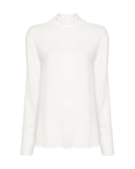 Fabiana Filippi White Long-Sleeved Blouse