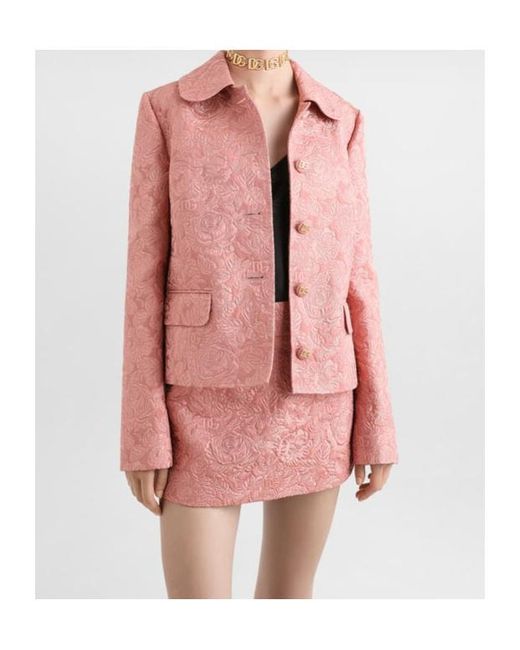 Dolce & Gabbana Pink Jacquard Jacket