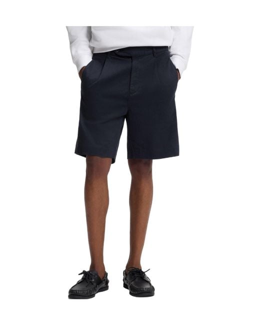 Boss Blue Chino Shorts for men